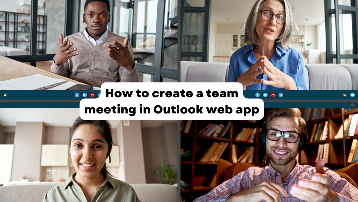How to create a team meeting in Outlook web app