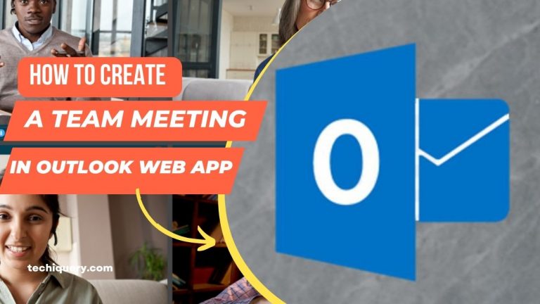 How to create a team meeting in Outlook web app
