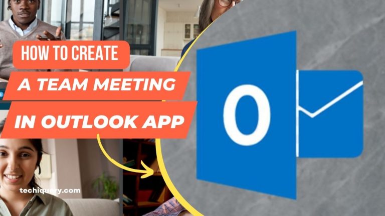 How to create a teams meeting in outlook app
